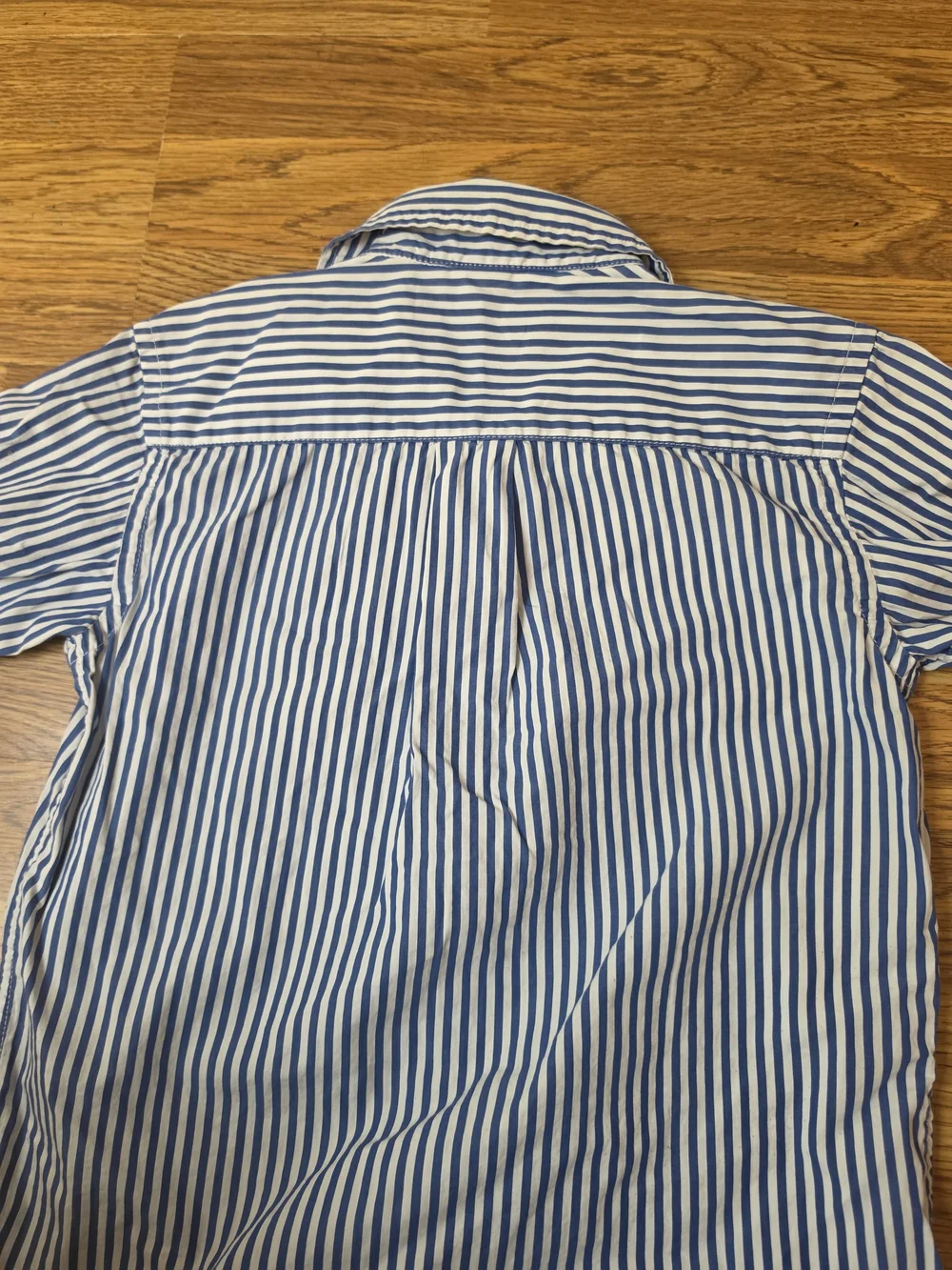 GAP Men’s Navy and White Vertical Stripe Button-Down Shirt
